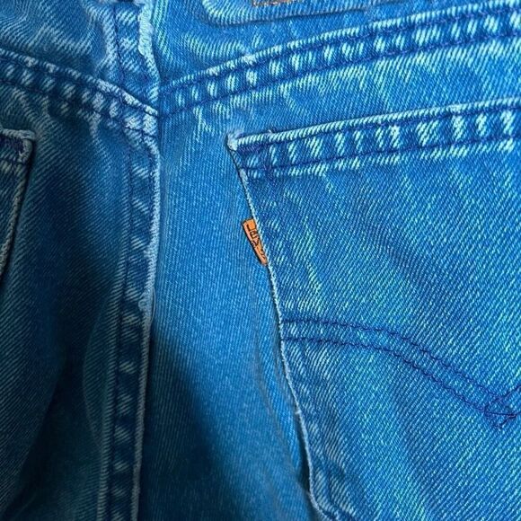 Vintage Levi’s Orange Tab Cobalt Blue Jeans 31X32 - Picture 6 of 8